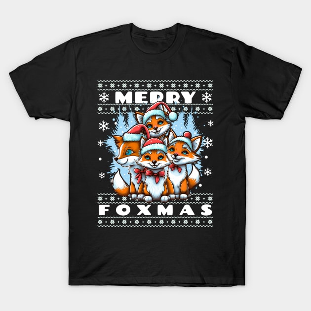 Merry Foxmas T-Shirt by Norse Magic